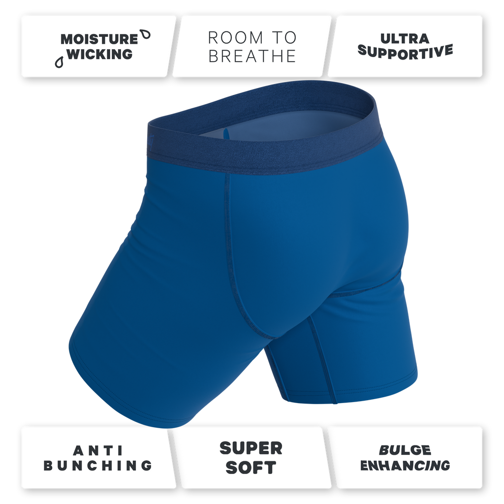 The Skydiver | Ocean Blue Ball Hammock® Boxer - Long Leg - Shinesty
