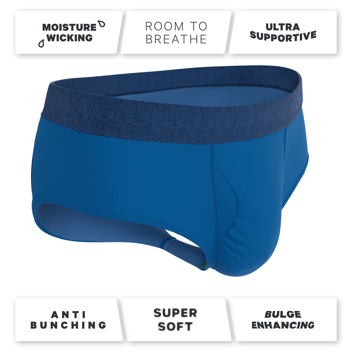 The Skydiver | Ocean Blue Ball Hammock® Pouch Underwear Briefs - Shinesty