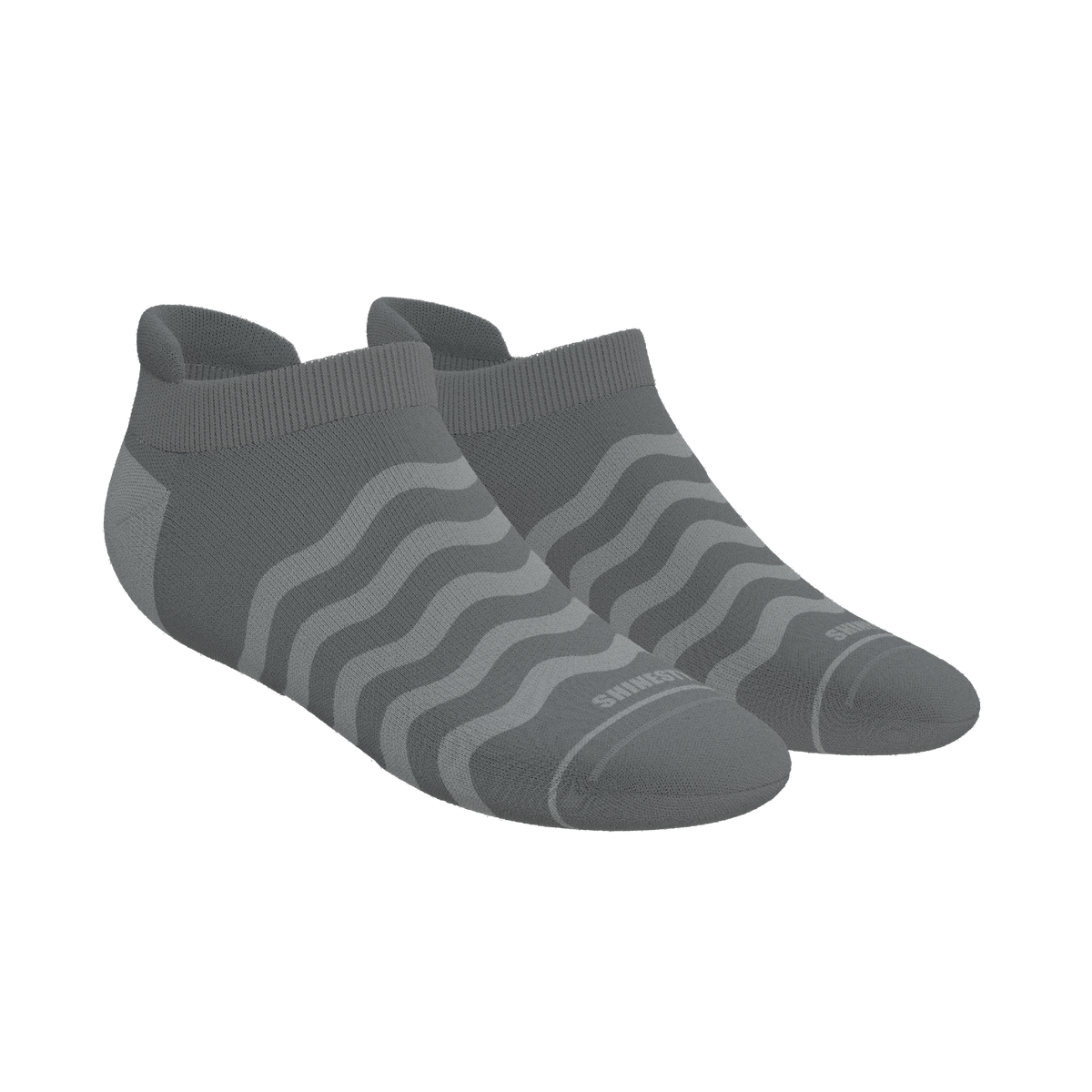 The Sleek | Gray Waves Heel Hammock™ Ankle Socks - Shinesty