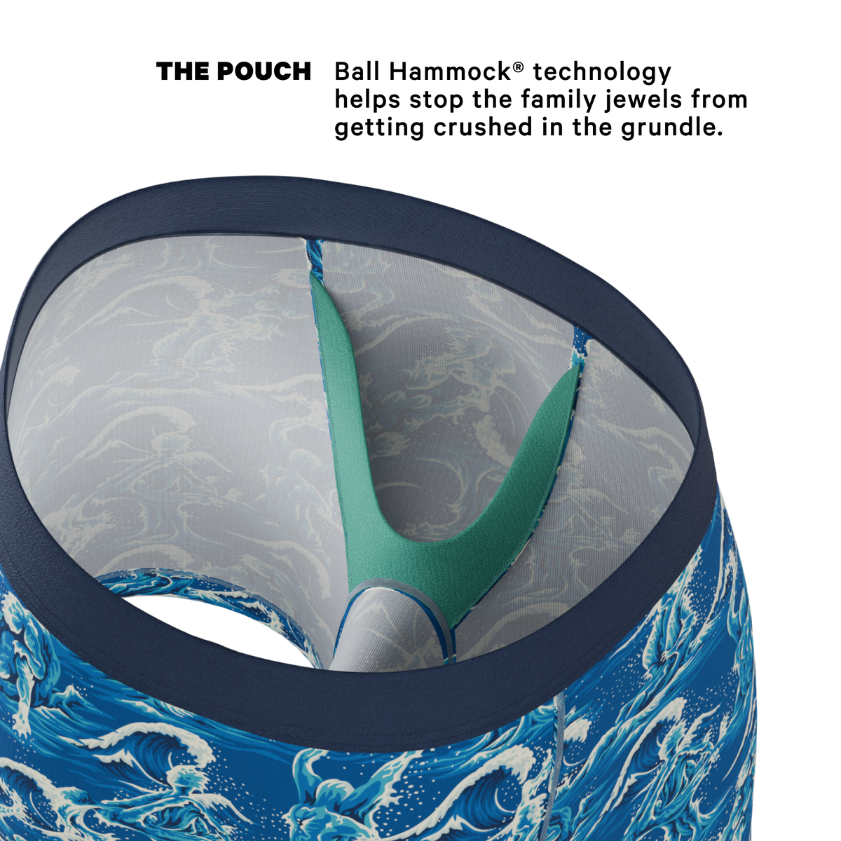 The Slippery When Wet | Naughty Wave Ball Hammock® Pouch Underwear - Shinesty