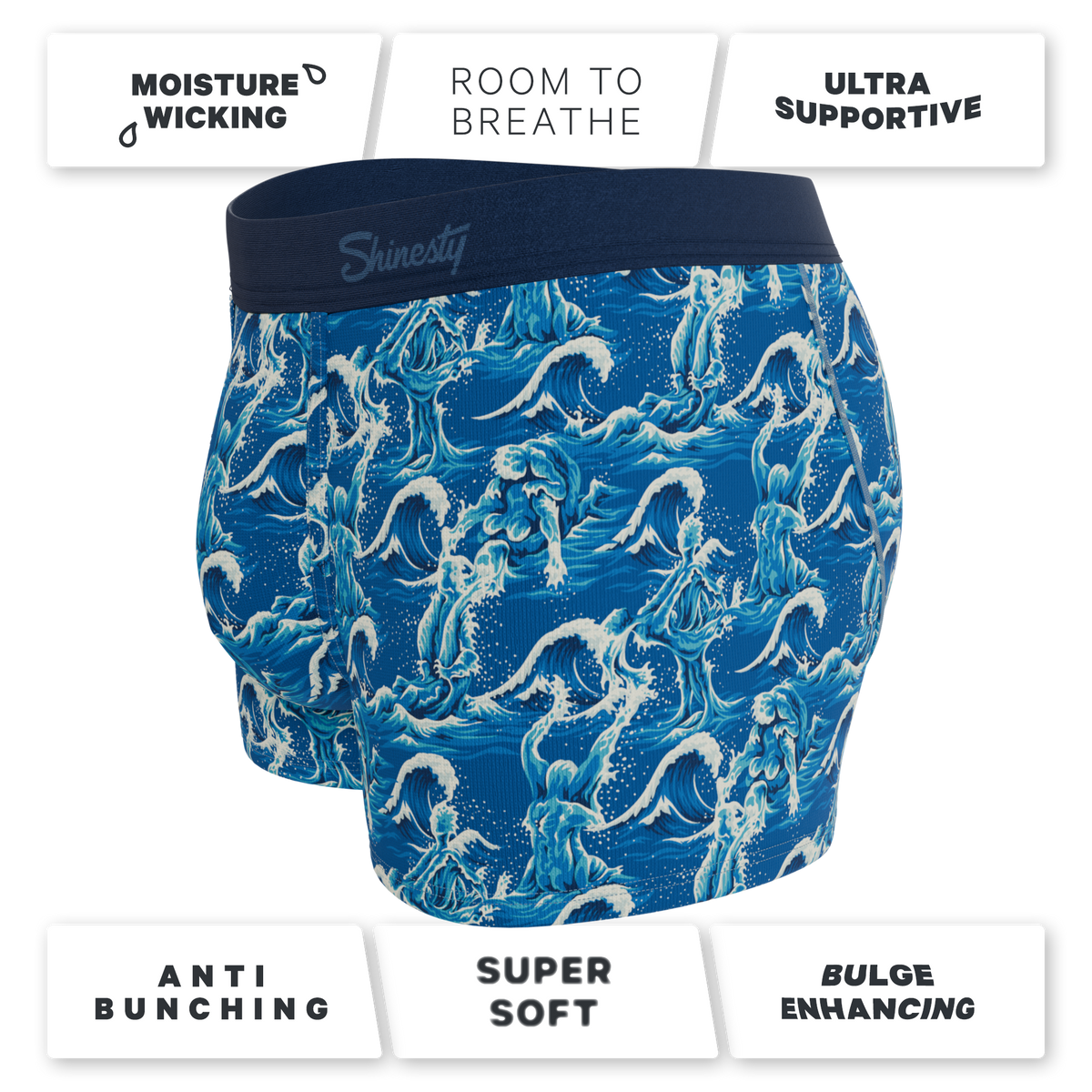 The Slippery When Wet | Naughty Wave Ball Hammock® Pouch Trunks Underwear - Shinesty