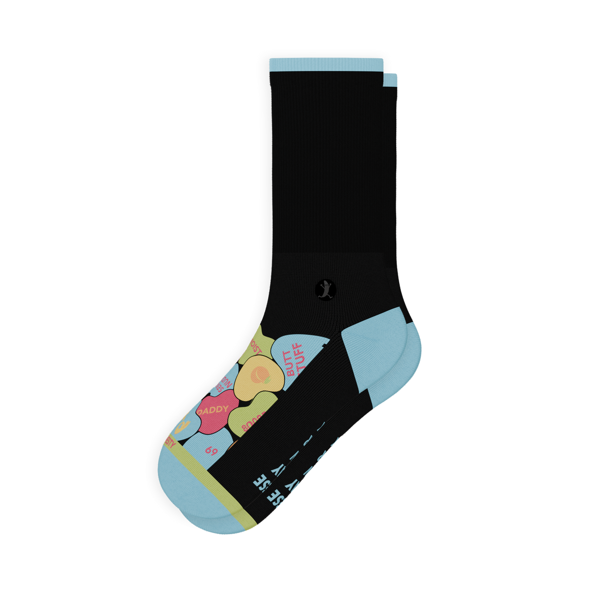 The Smooth Talker | Candy Hearts Heel Hammock™ Crew Socks - Shinesty