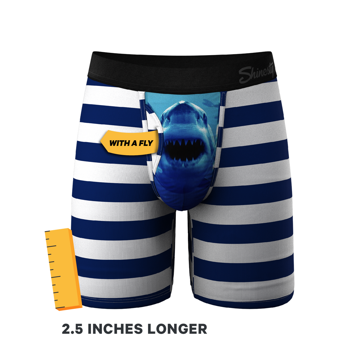 The Snack Attack | Shark Ball Hammock® Boxer - Long Leg - Shinesty