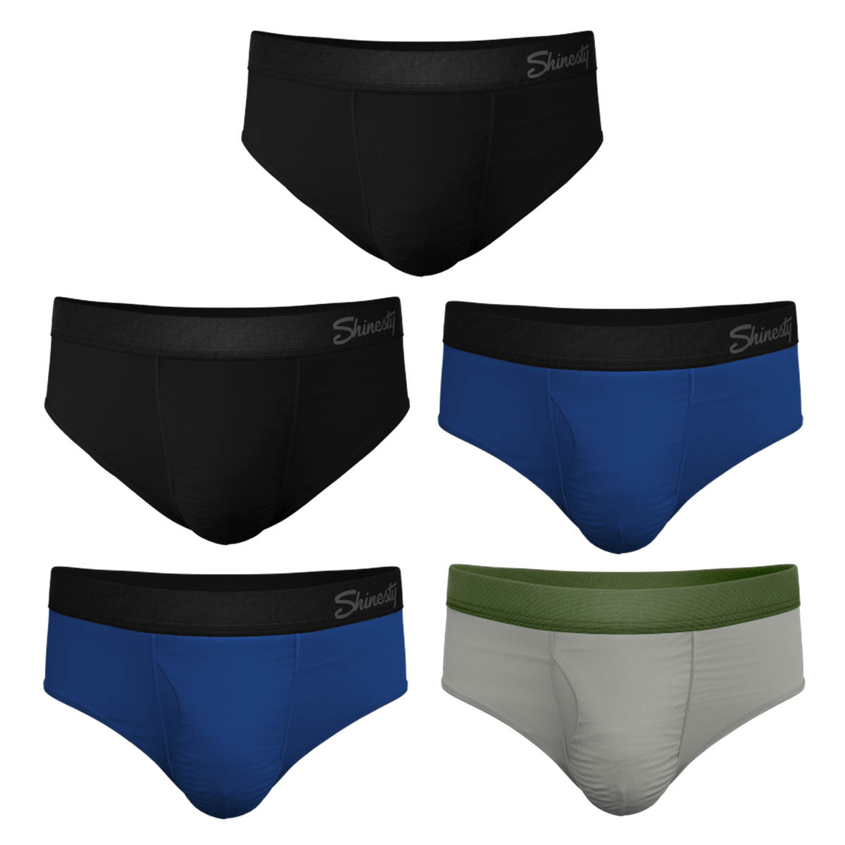 The 5 Solids | Ball Hammock® Pouch Briefs 5 Pack - Shinesty