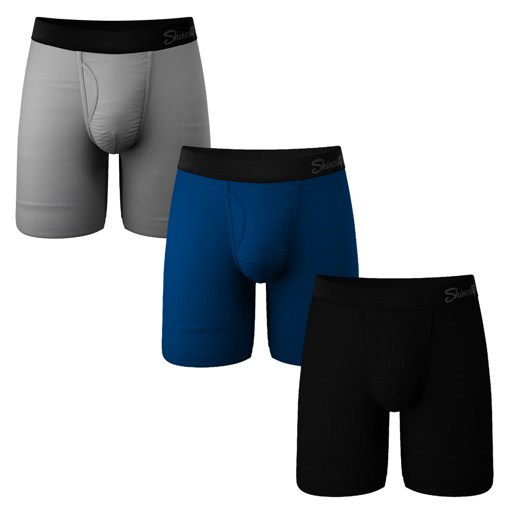 The Solid Dude | Long Leg Ball Hammock® Pouch Boxers With Fly 3 Pack - Shinesty