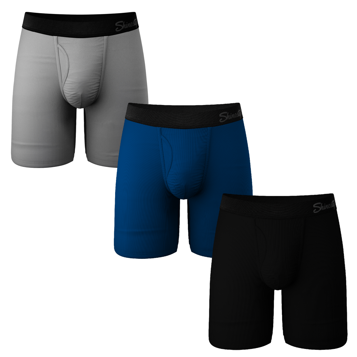The Solid Dude | Long Leg Ball Hammock® Pouch Boxers With Fly 3 Pack - Shinesty