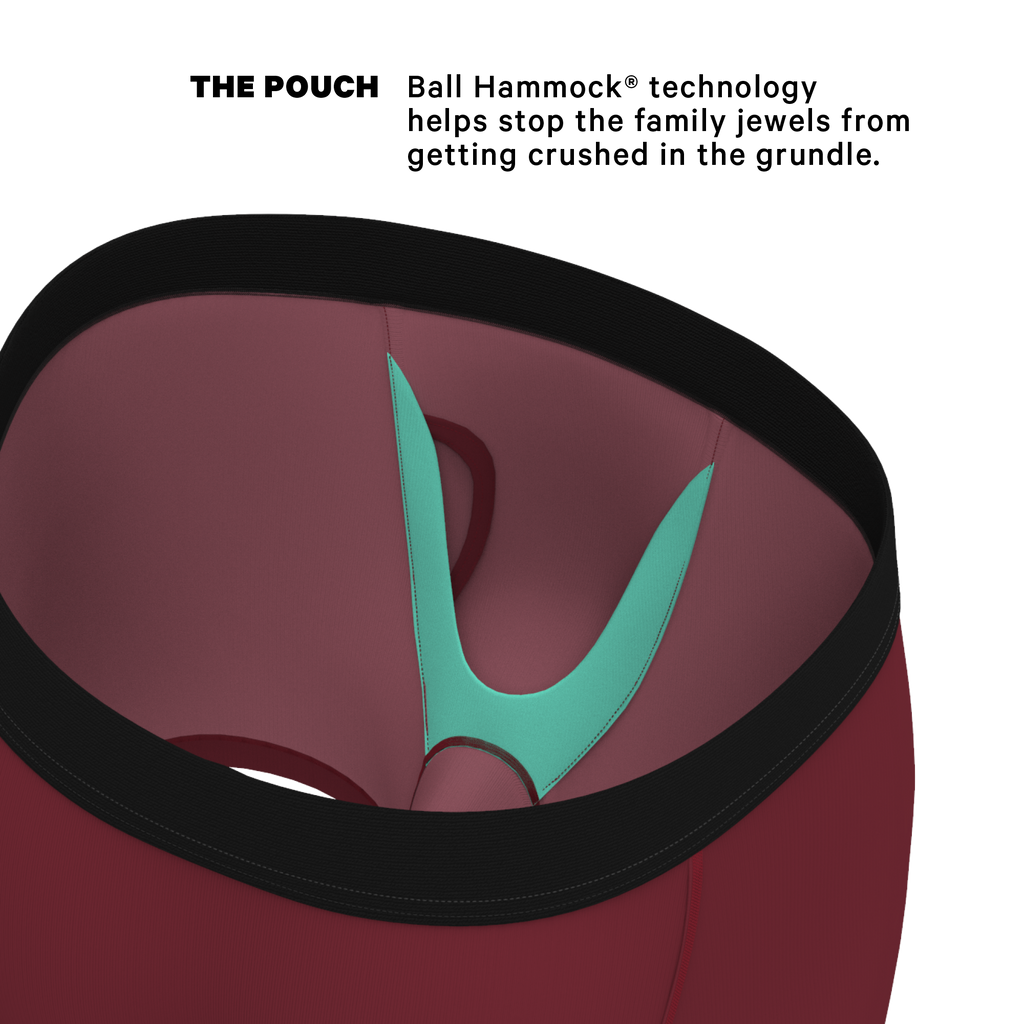 The Sommelier | Burgundy Ball Hammock® Pouch Underwear With Fly - Shinesty