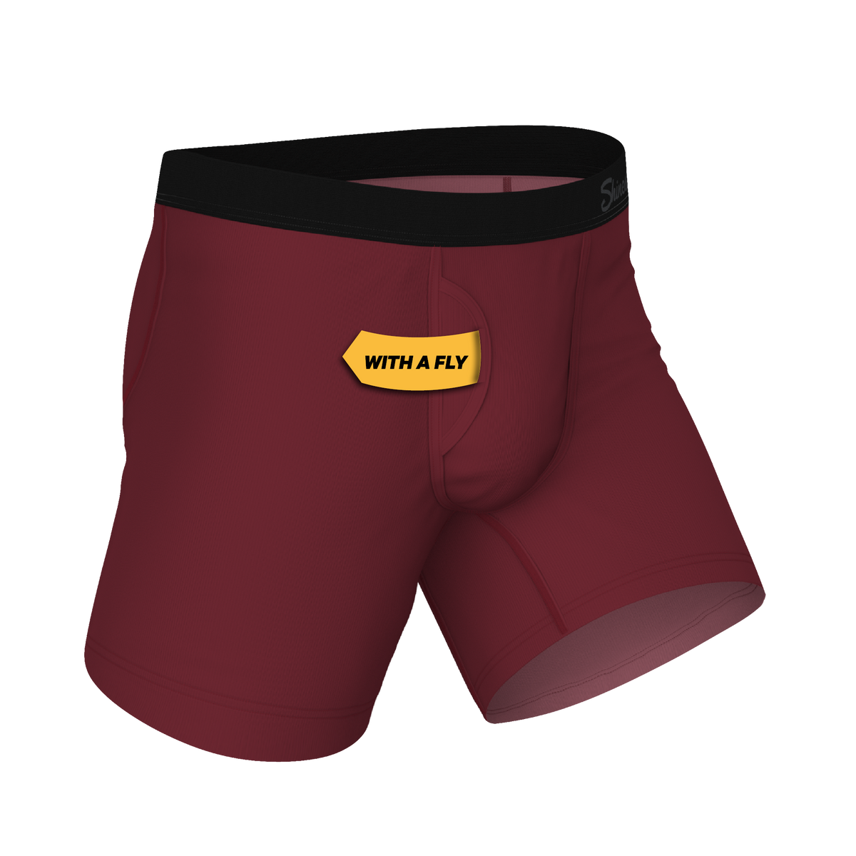 The Sommelier | Burgundy Ball Hammock® Pouch Underwear With Fly - Shinesty