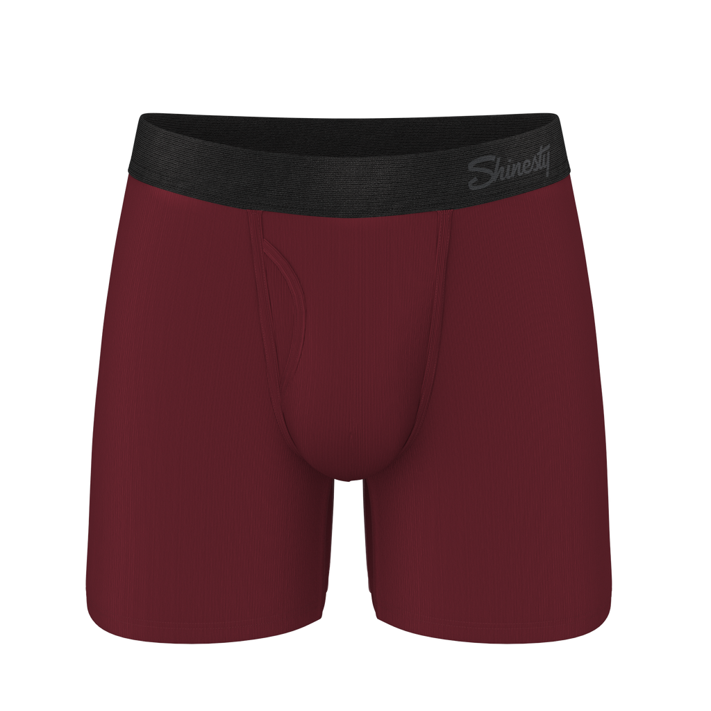 The Sommelier | Burgundy Ball Hammock® Pouch Underwear With Fly - Shinesty