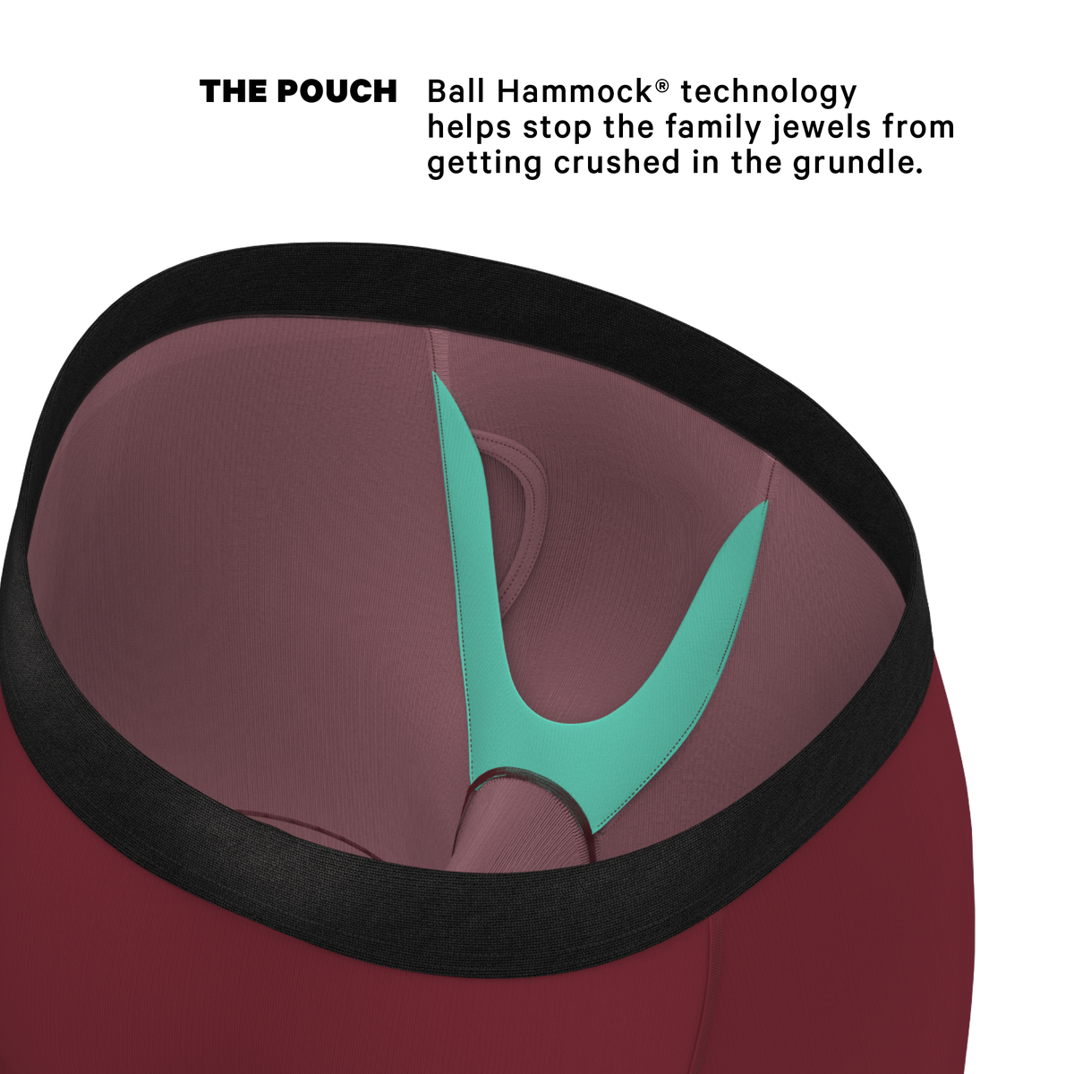 The Sommelier | Burgundy Ball Hammock® Boxer - Long Leg - Shinesty