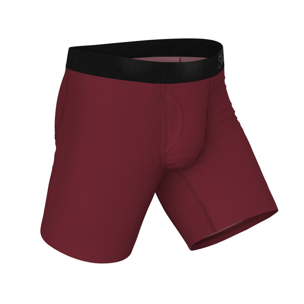 The Sommelier | Burgundy Ball Hammock® Boxer - Long Leg - Shinesty