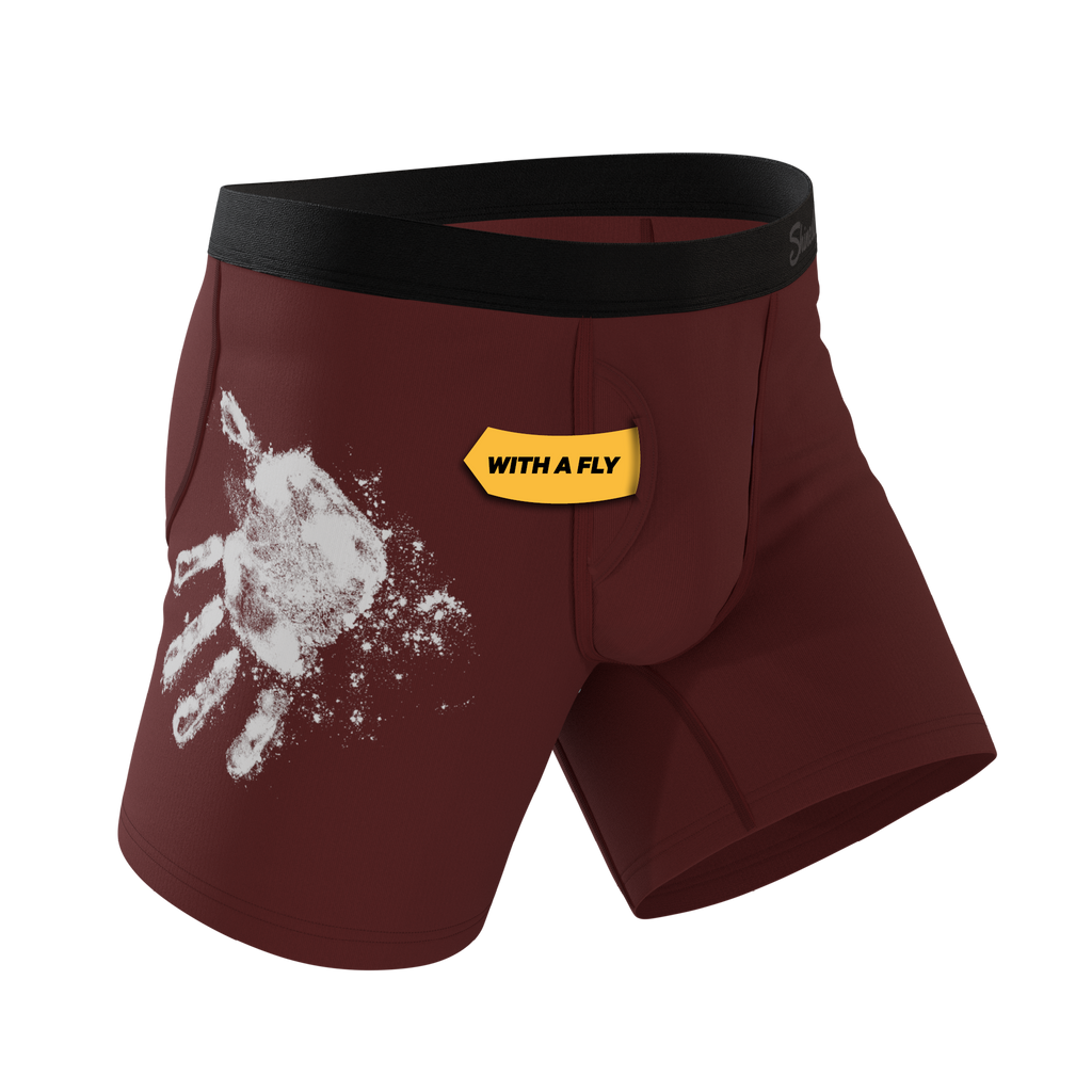 The Sous Chef | Flour Hand Print Ball Hammock® Pouch Underwear With Fly - Shinesty