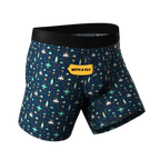 The Space Commando | Spaceship Ball Hammock® Pouch Underwear With Fly - Shinesty