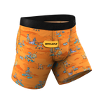 The Bend Rover | Space Robots Ball Hammock® Pouch Underwear With Fly - Shinesty