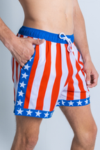 The Spacious Skies | Retro Usa Ball Hammock® Pouch 5" Swim Trunks - Shinesty
