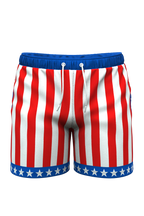 The Spacious Skies | Retro Usa Ball Hammock® Pouch 8" Swim Trunks - Shinesty