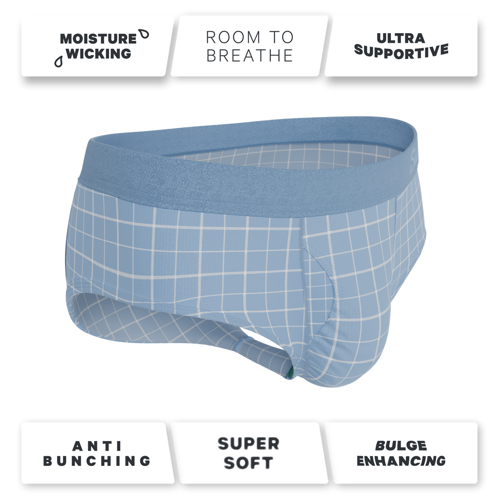 The Spick & Span | Window Pane Plaid Ball Hammock® Pouch Underwear Briefs - Shinesty