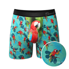 The Squawk Tease | Tropical Parrot Ball Hammock® Pouch Underwear With Fly - Shinesty