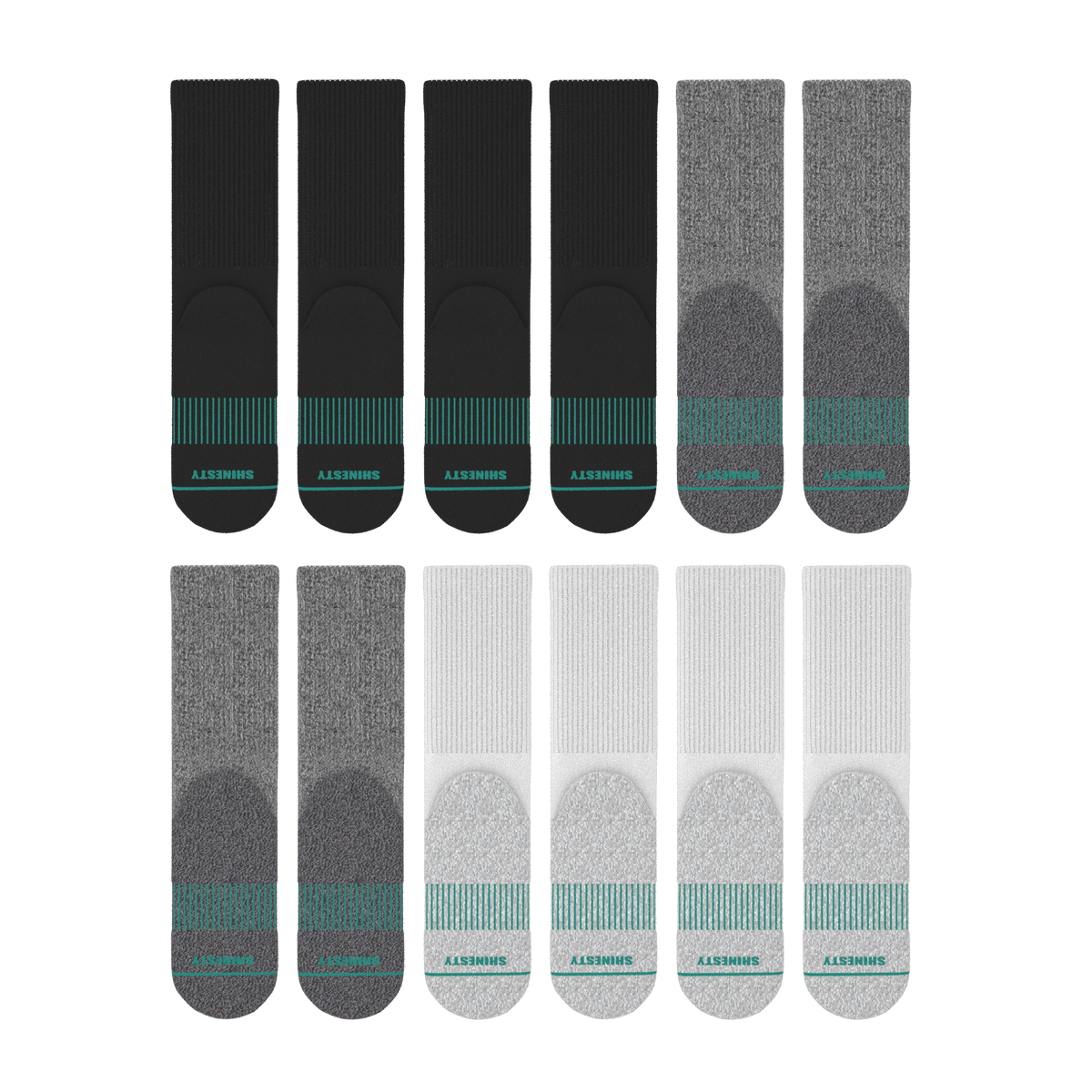 The Staple | Heel Hammock™ Crew Socks 12 Pack - Shinesty