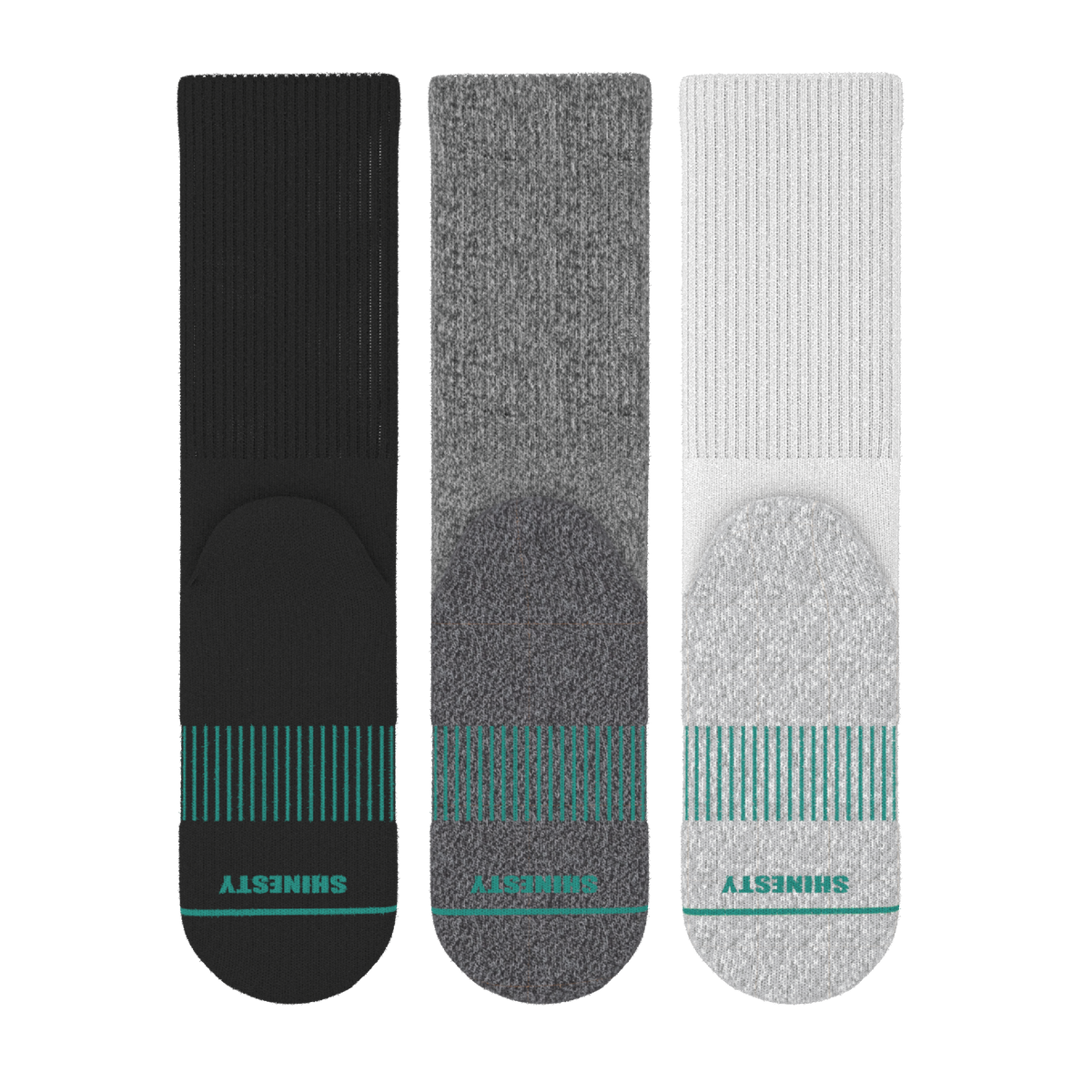 The Staple | Heel Hammock™ Crew Socks 3 Pack - Shinesty