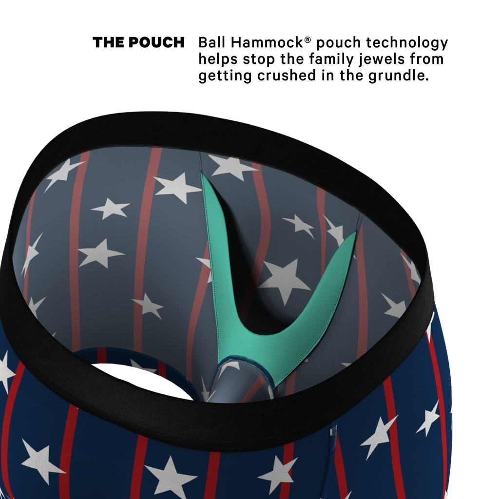 The Stars & Stripes | USA Pinstripe Ball Hammock® Pouch Underwear - Shinesty