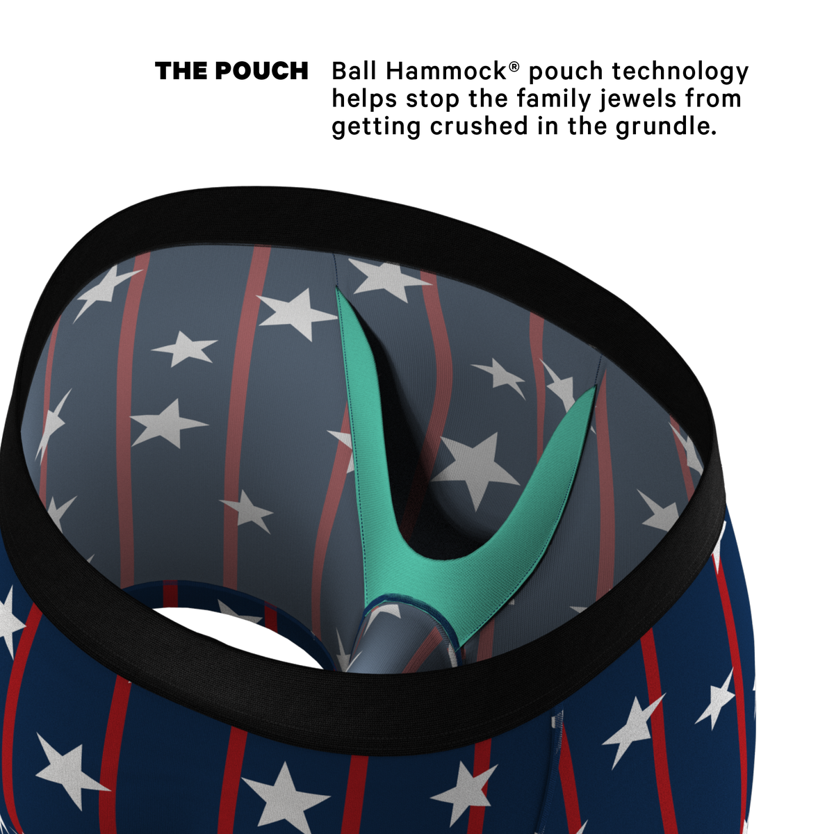 The Stars & Stripes | USA Pinstripe Ball Hammock® Pouch Underwear - Shinesty