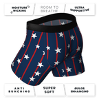 The Stars & Stripes | USA Pinstripe Ball Hammock® Pouch Underwear - Shinesty