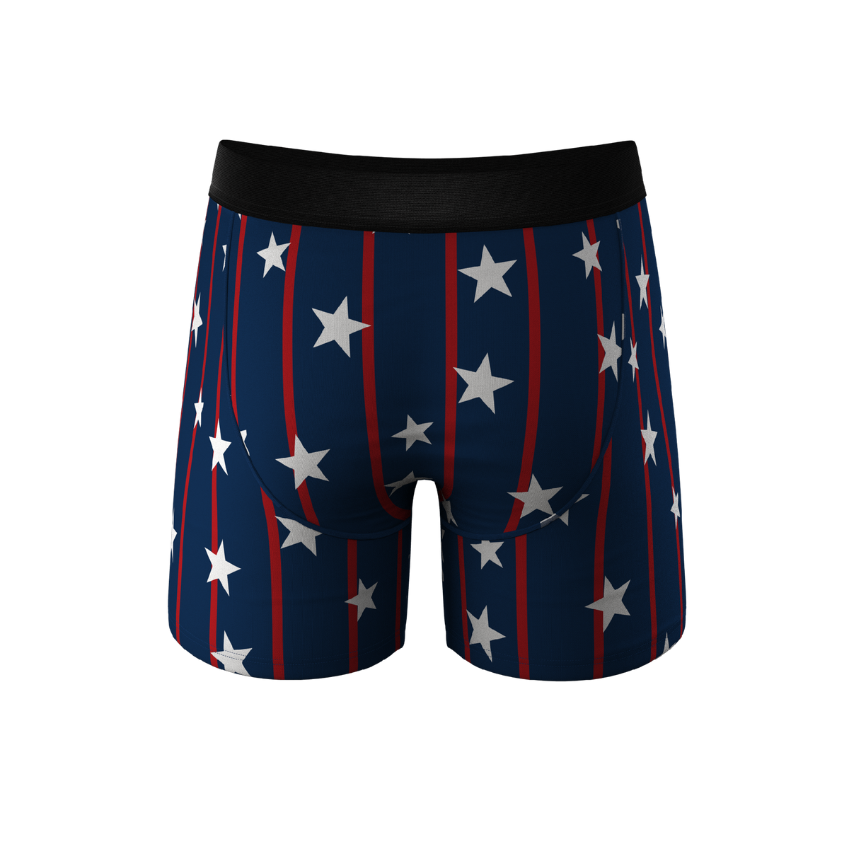 The Stars & Stripes | USA Pinstripe Ball Hammock® Pouch Underwear - Shinesty