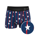 The Stars & Stripes | USA Pinstripe Ball Hammock® Pouch Trunks Underwear - Shinesty