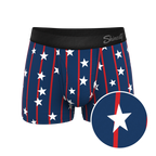 The Stars & Stripes | USA Pinstripe Ball Hammock® Pouch Trunks Underwear - Shinesty