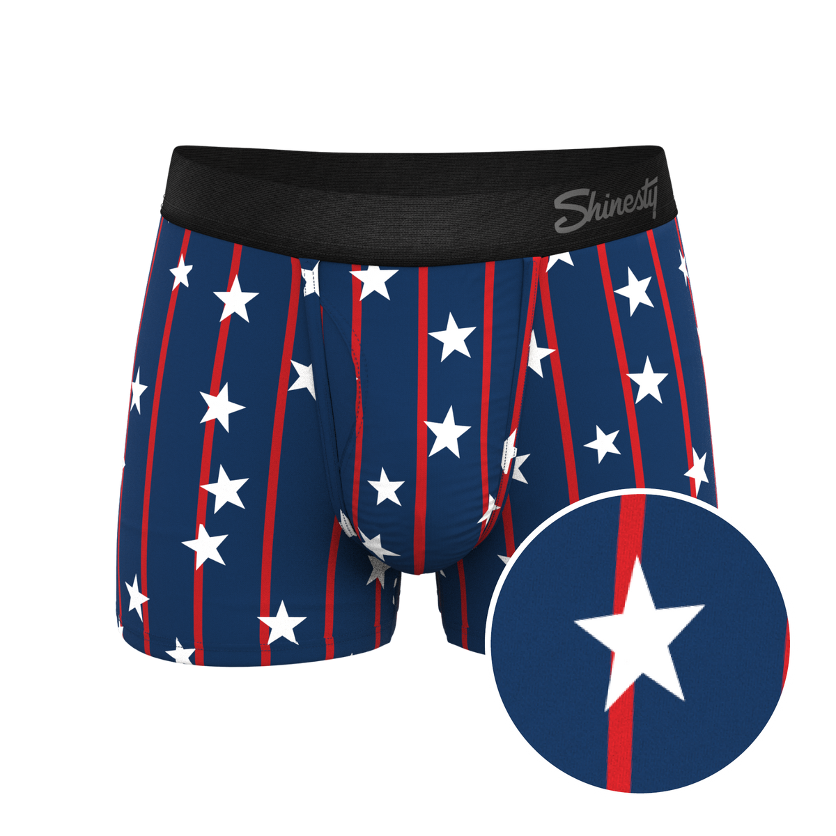The Stars & Stripes | USA Pinstripe Ball Hammock® Pouch Trunks Underwear - Shinesty