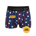 The Stars & Stripes | USA Pinstripe Ball Hammock® Pouch Trunks Underwear - Shinesty