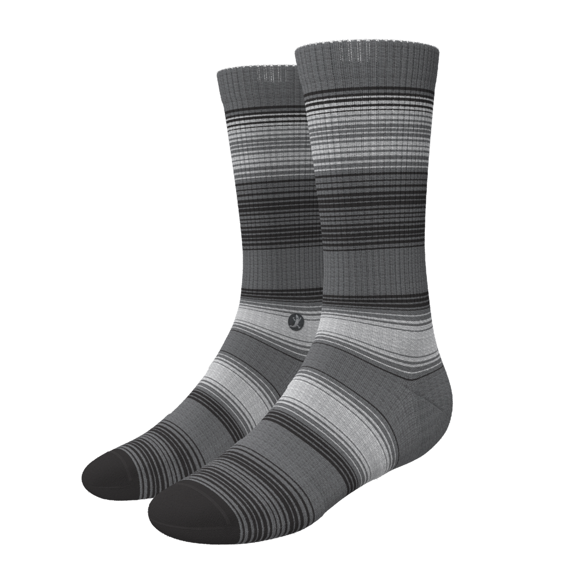 The Static Channel | Stripe Heel Hammock™ Crew Socks - Shinesty