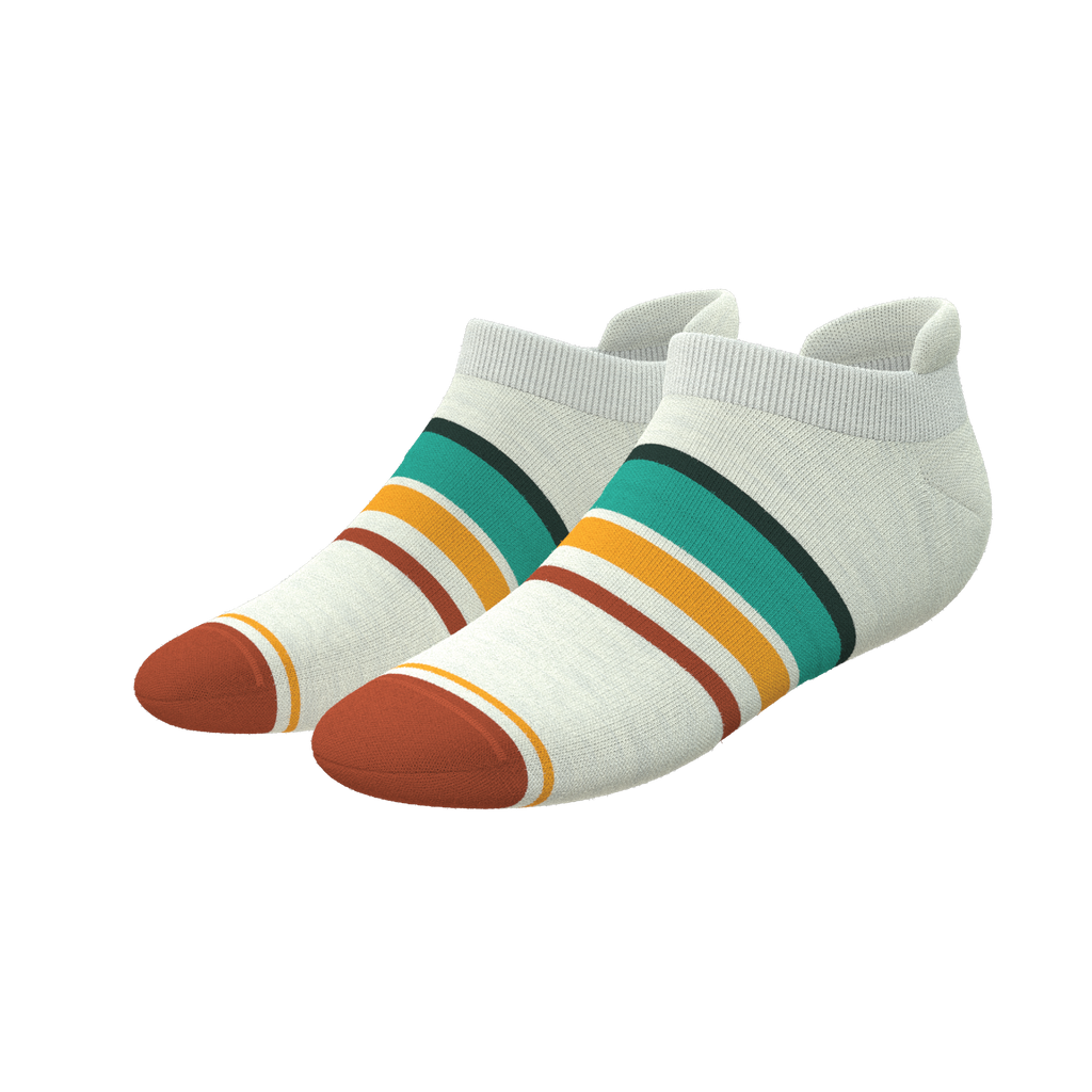 The Stellar | Retro Stripe Heel Hammock™ Ankle Socks - Shinesty