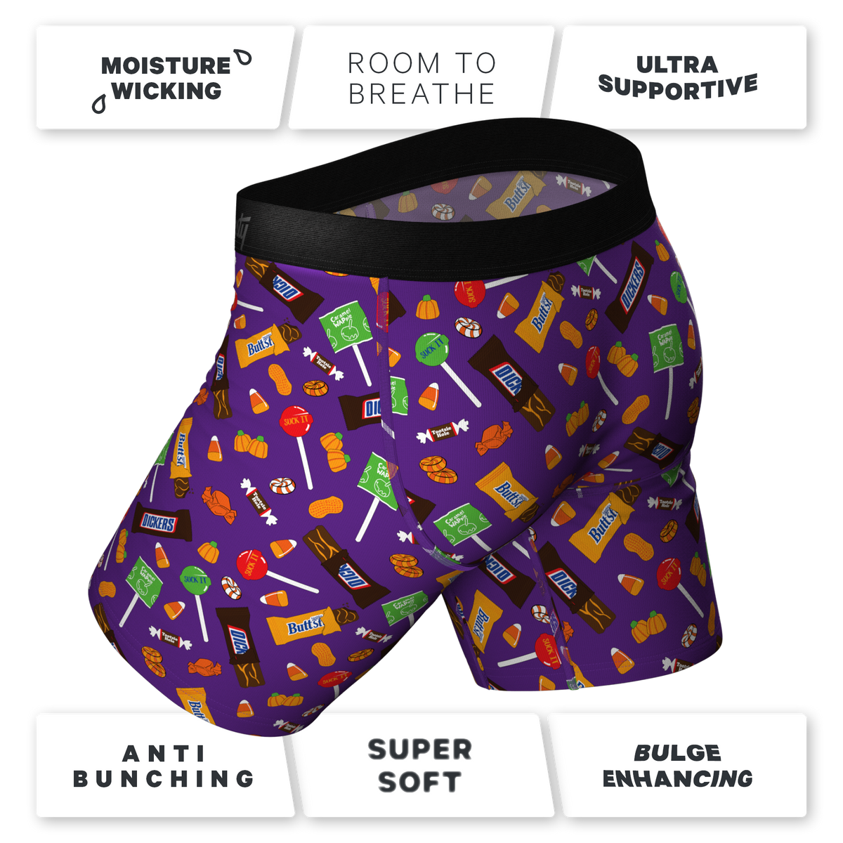The Sticky Fingers | Halloween Candy Ball Hammock® Boxer - Long Leg - Shinesty