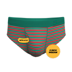 The Stripe Club | Christmas Striped Ball Hammock® Pouch Underwear Briefs - Shinesty