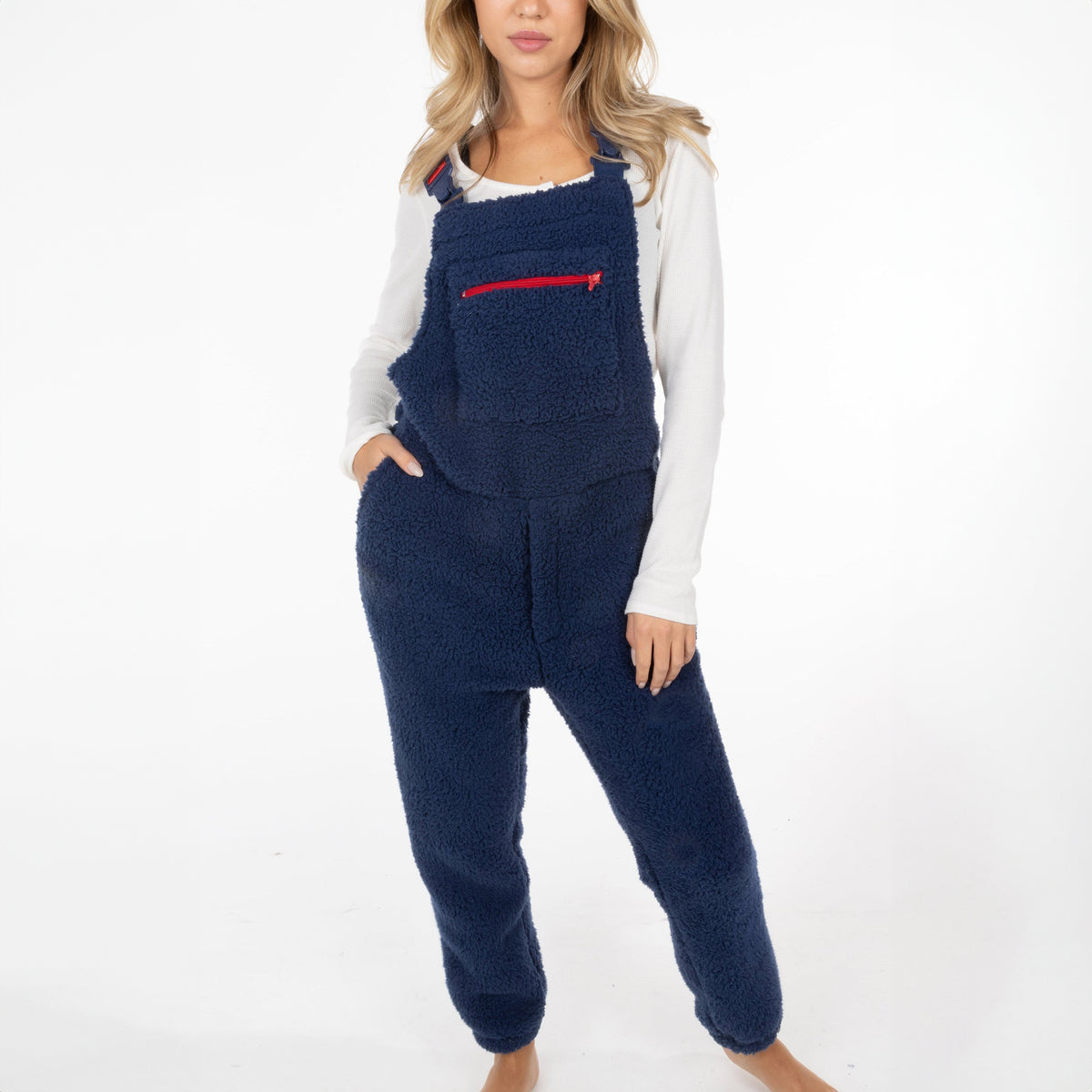 The Counting Sheep | Navy Sherpa Pajamaralls® - Shinesty