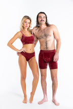 The Serenade | Red Velvet Ball Hammock Pouch® Boxer - Shinesty