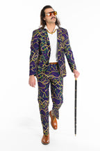 The Carnival Krewe | Mardi Gras Beads Suit - Shinesty