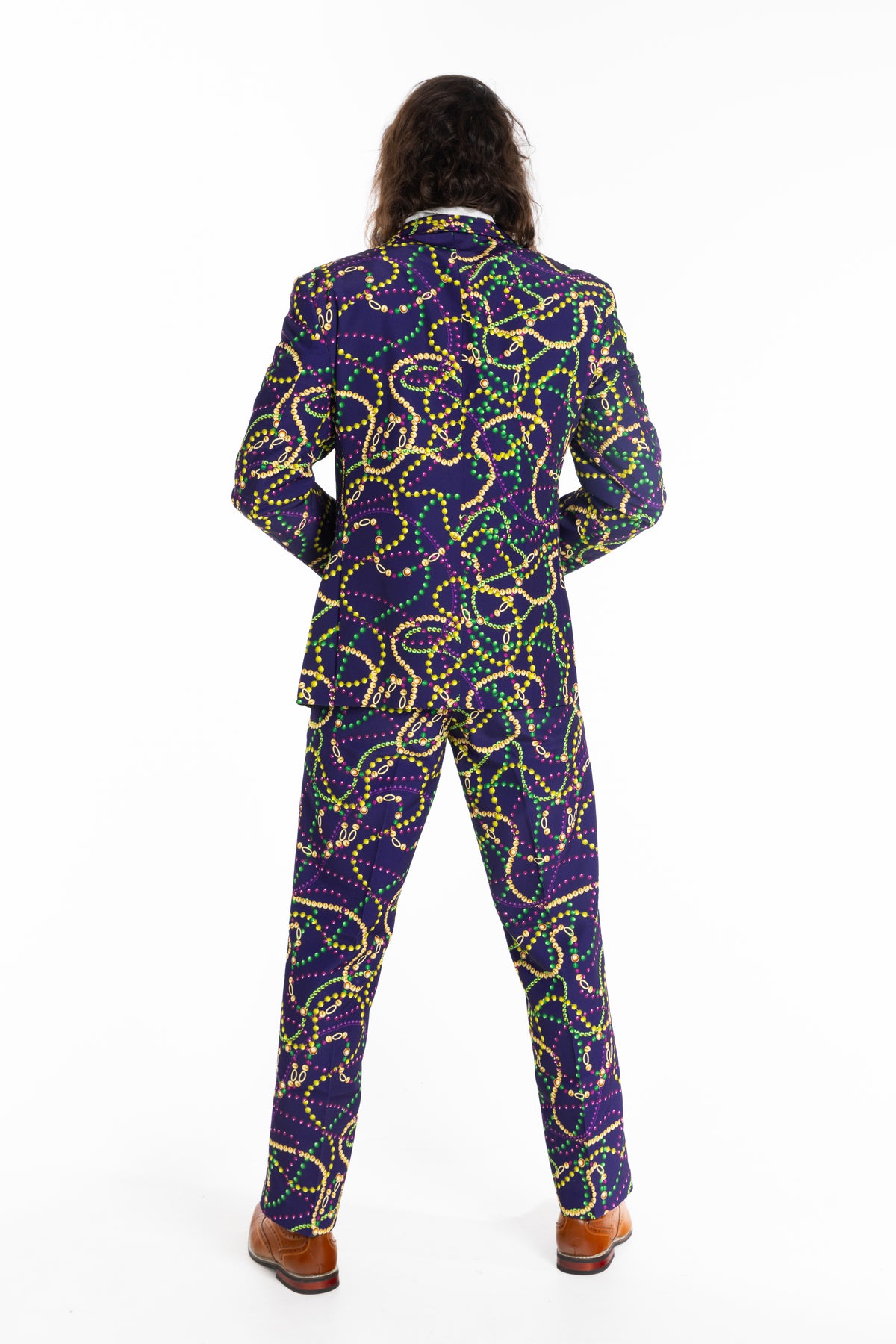 The Carnival Krewe | Mardi Gras Beads Suit - Shinesty