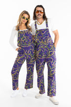 The Carnival Krewe | Mardi Gras Beads Men's Overalls - Shinesty