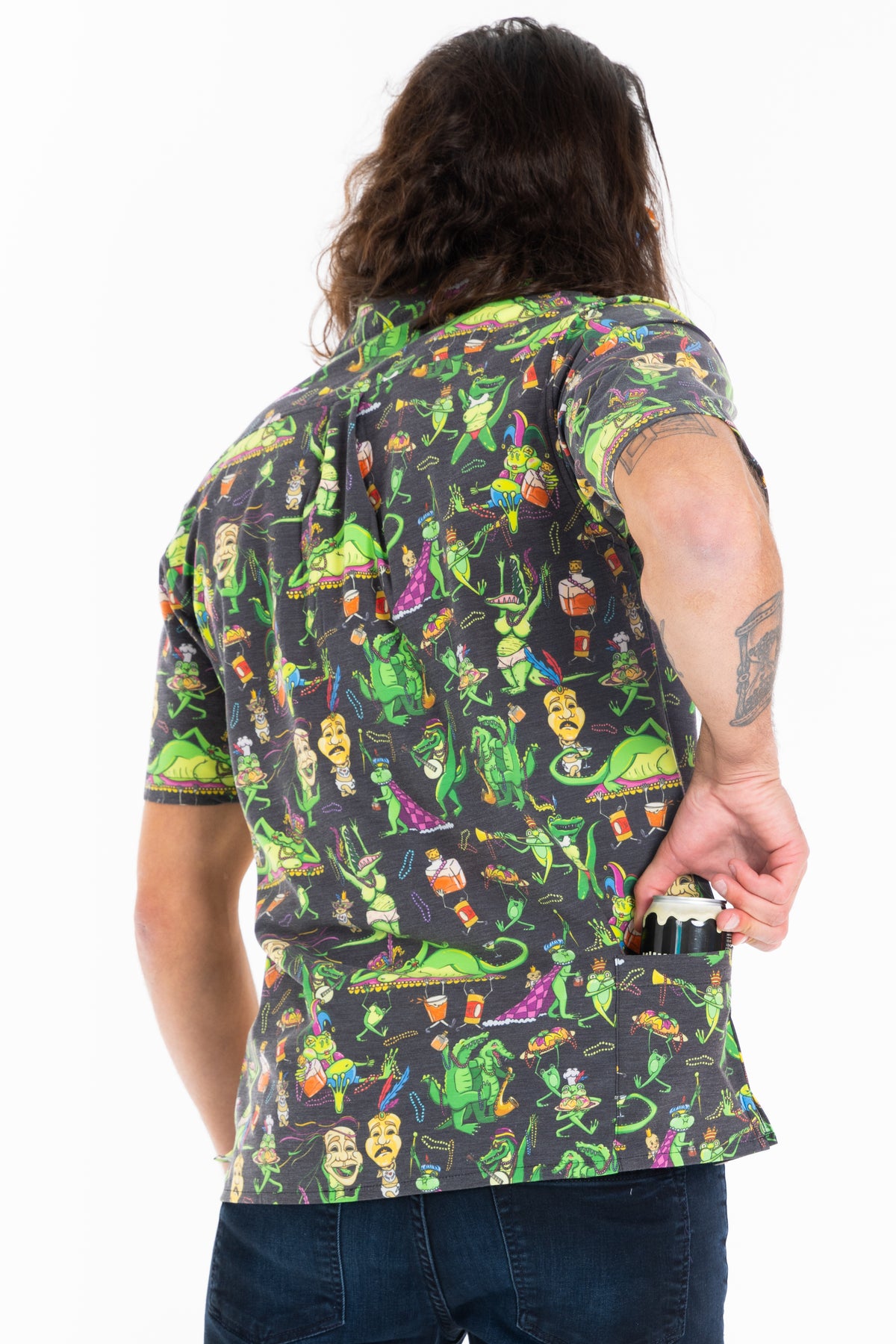 The Bead Hound | Wild Mardi Gras Hawaiian Shirt - Shinesty