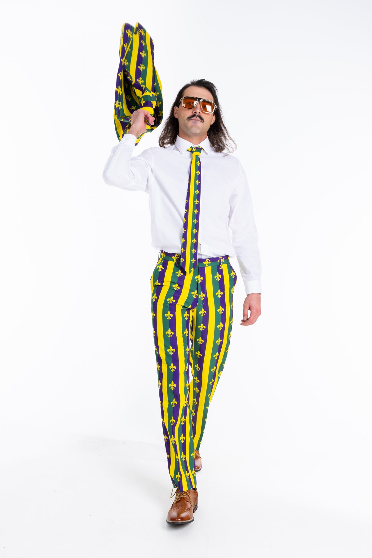 The Beignets For Breakfast | Mardi Gras Suit Pants - Shinesty
