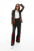 The Centerpiece | Poinsettia Women's Christmas Blazer - Shinesty