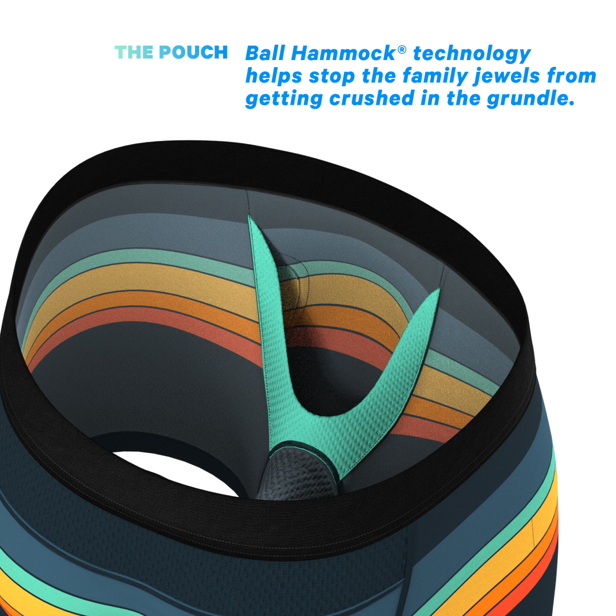 The Summer Solstice | Retro Stripes paradICE™ Cooling Ball Hammock® Underwear - Shinesty