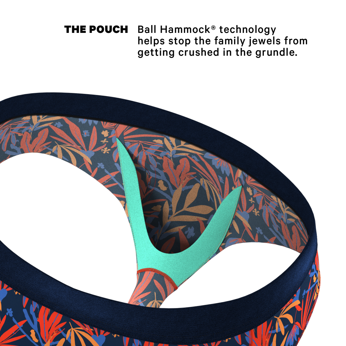 The San Diego Sunrise | Tropical Foliage Ball Hammock® Pouch Underwear Briefs - Shinesty