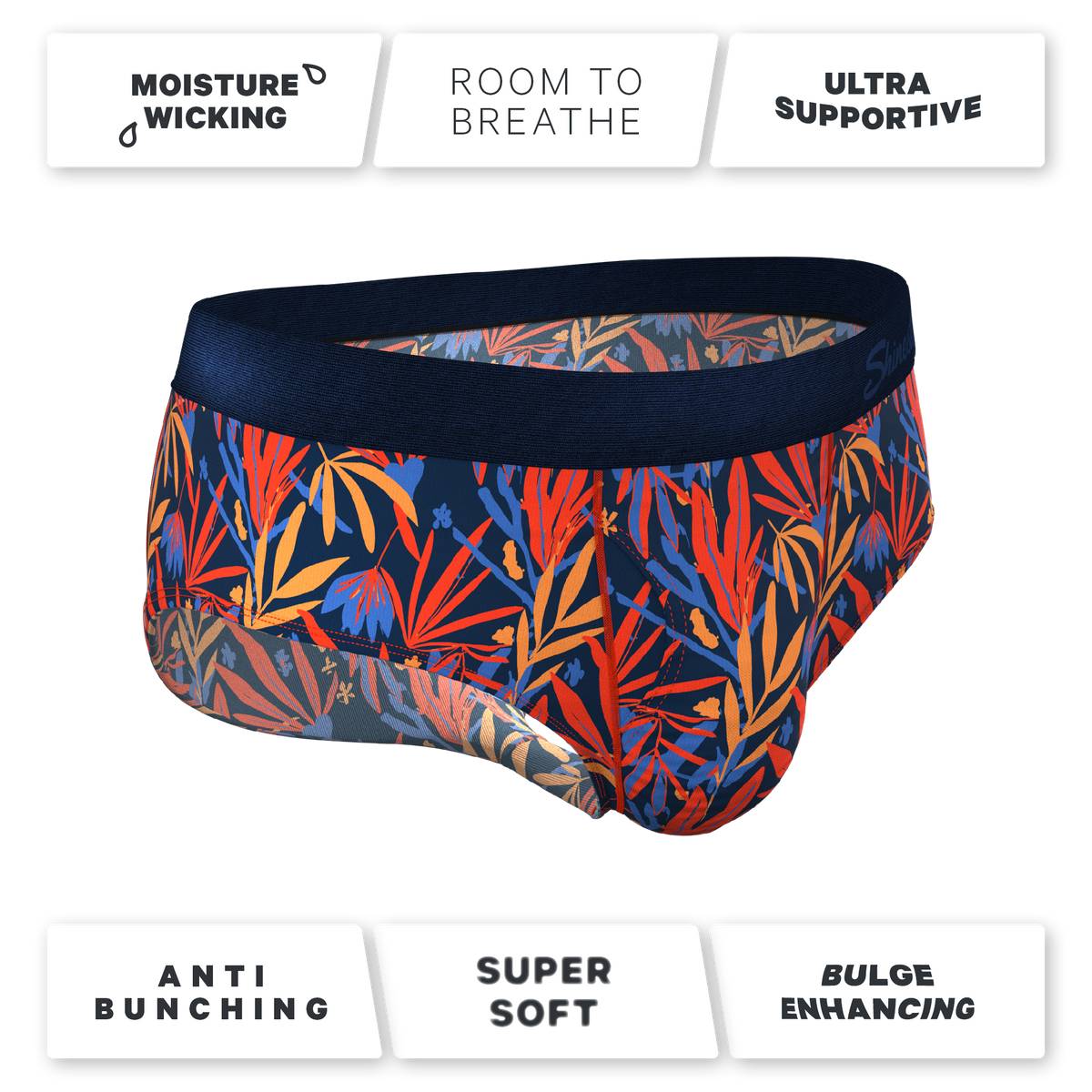 The San Diego Sunrise | Tropical Foliage Ball Hammock® Pouch Underwear Briefs - Shinesty