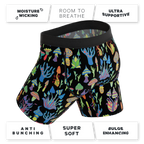 The Super Shroom | Neon Mushrooms Ball Hammock® Boxer - Long Leg - Shinesty