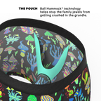 The Super Shroom | Neon Mushrooms Ball Hammock® Pouch Underwear With Fly - Shinesty