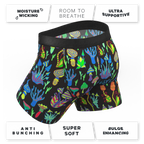 The Super Shroom | Neon Mushrooms Ball Hammock® Pouch Underwear With Fly - Shinesty